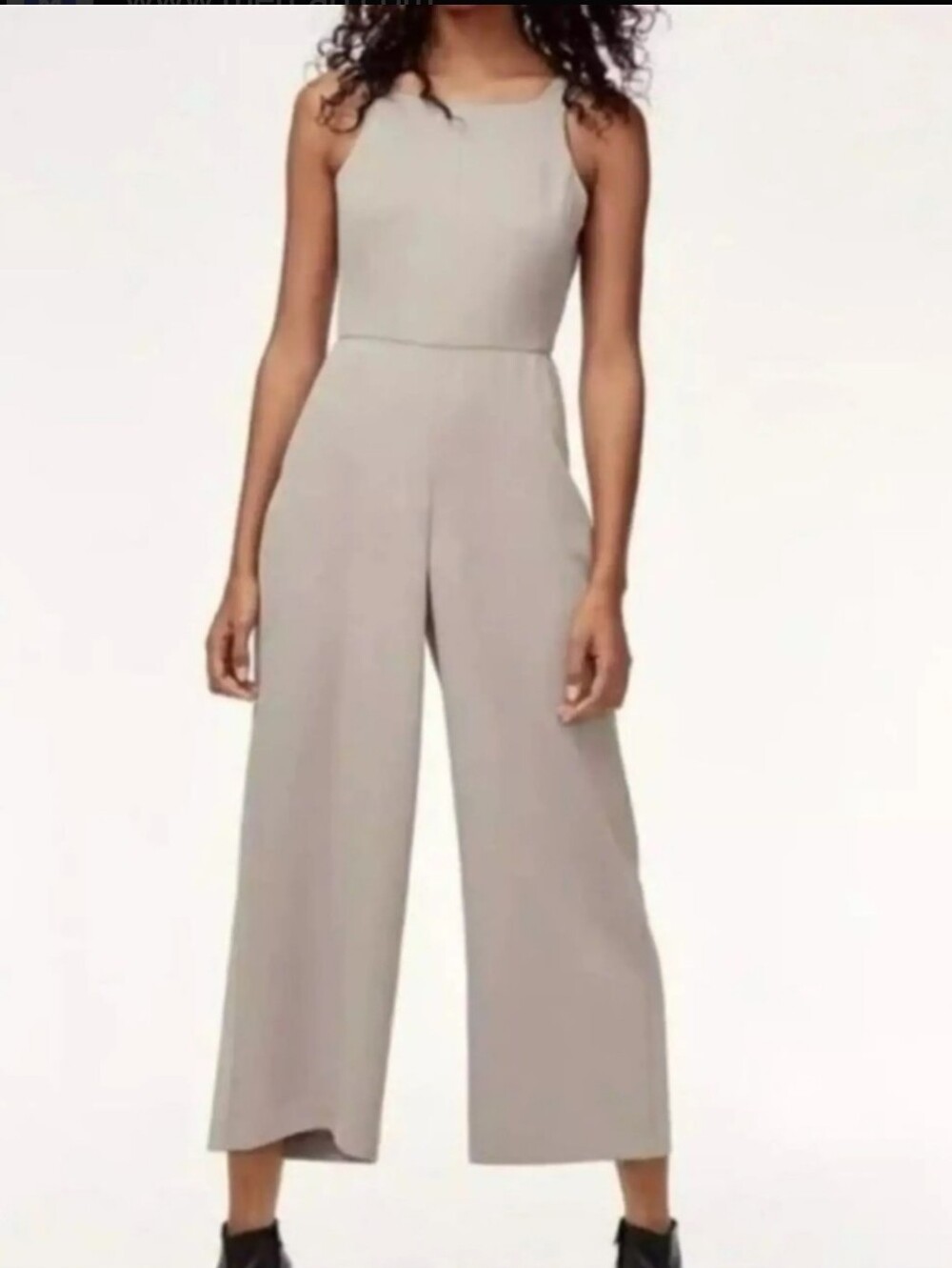 ARITZIA WILFRED Ecoulement Ashen Gray backless sleeveless jumpsuit
